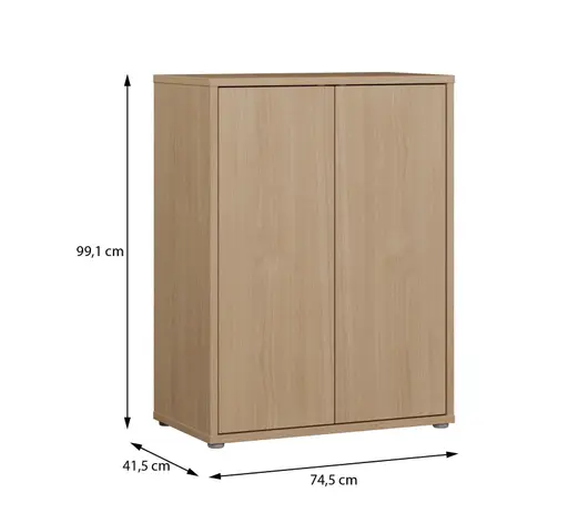 Kommode FAID- B ca. 74 cm, Sandeiche Dekor