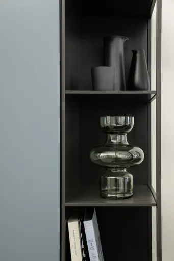 Highboard Catona - Lack matt, Graublau