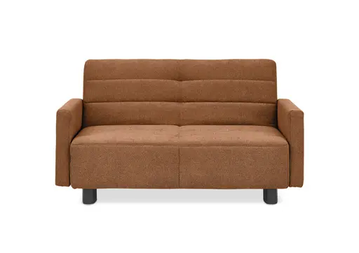  Faltsofa Easy - 2-Sitzer, ca. 140 cm inkl. Schlaffunktion/Topper/Armteil verstellbar, Stoff, Rot