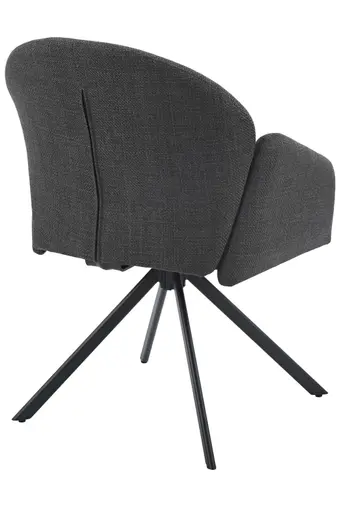 Armlehnstuhl - drehbar, Stoff, Anthrazit-Schwarz