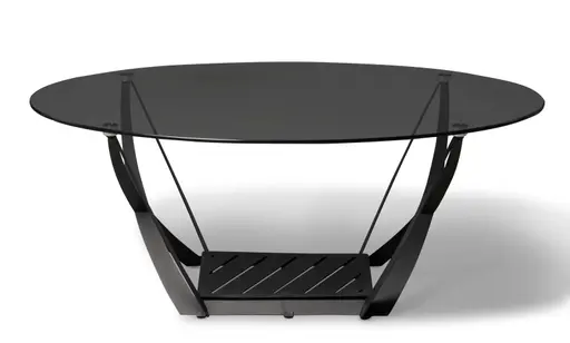 Couchtisch - LB ca. 100x60 cm, Grau, Schwarz