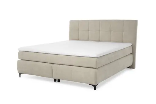 Boxspringbett- Ligefläche ca. 180x200 cm, Stoff, Beige