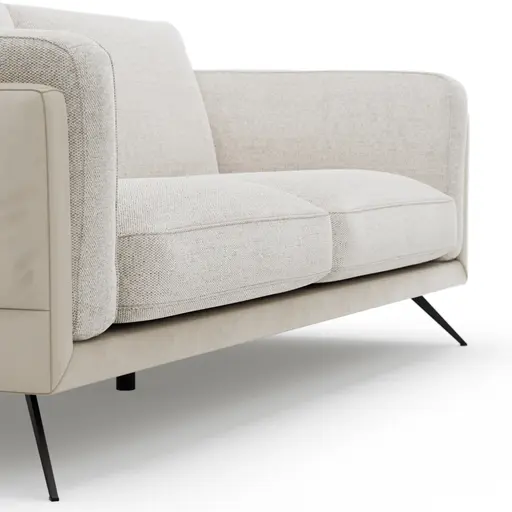 Sofa Valdemoro - 3-Sitzer, Stoff, Creme