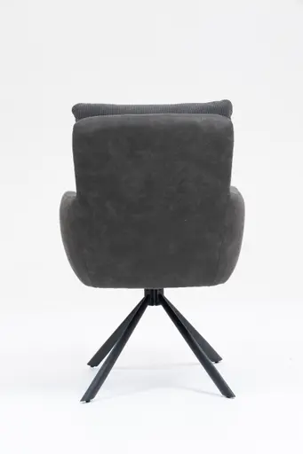 Armlehnstuhl - drehbar, Cord, Anthrazit