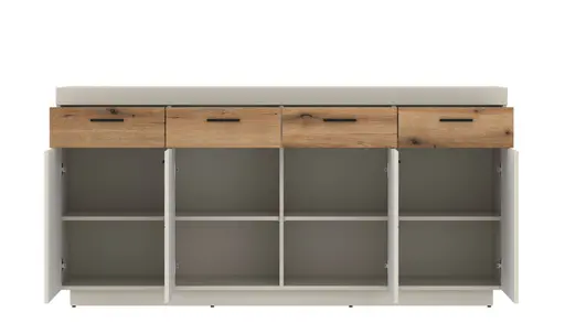 Sideboard - B ca. 180 cm, Kaschmir, Coast Evoke Eiche Nachbildung