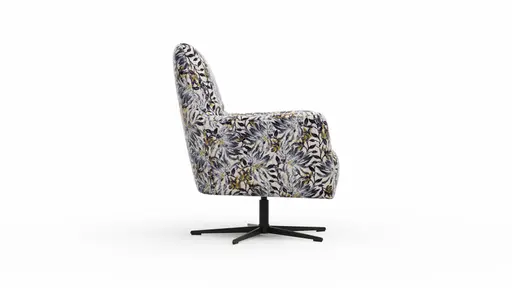 Drehsessel Charlotte - Stoff, Blumig