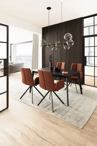 Esstisch - LB ca. 140x90 cm, Schwarz