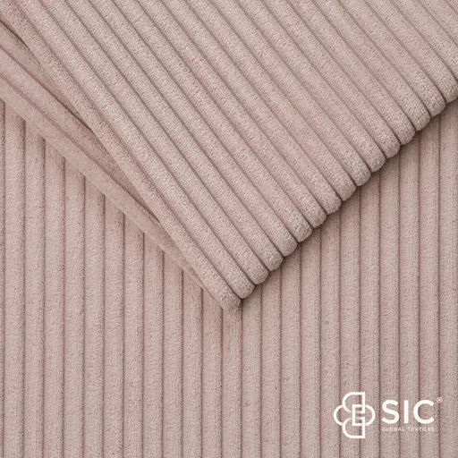 Wohnlandschaft - Ecke links, 2-Sitzer, Longchair rechts, Stoff, Rosa