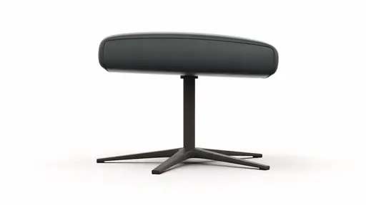 Hocker Noto Relax II - Leder, Schwarz