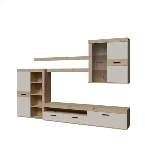 Anbauwand FRANA- Eiche Dekor, Sand