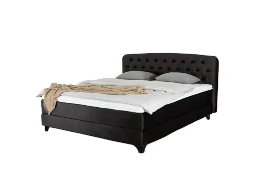 Boxspringbett - Liegefläche 180x200 cm, Stoff, Braun