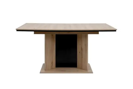 Esstisch - LB ca. 160x90 cm, Artisan Eiche Nachbildung, Schwarz