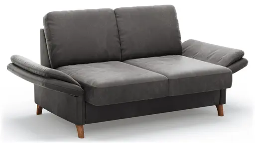 Sofa Vayra - 2,5-Sitzer, inkl. Sitzvorzug motorisch und Armlehnen klappbar, Stoff, Anthrazit