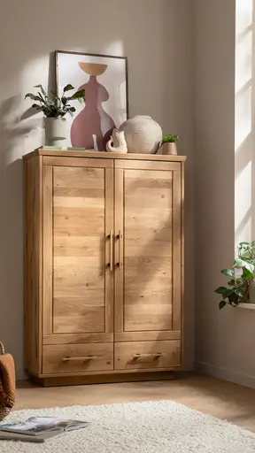 Hochzeitsschrank Oreia - Wildeiche massiv, natur geölt