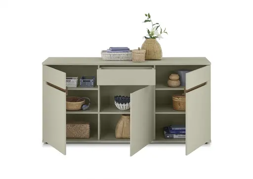 Sideboard - B ca. 180 cm, Kaschmir, Nussbaum Nachbildung