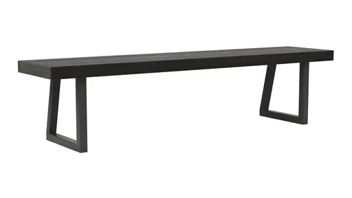 Holzbank Clifton - Breite ca. 180cm, Zerreiche massiv, smoked