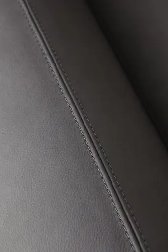 Sofa Anaheim - 3,5-Sitzer, Leder, Anthrazit