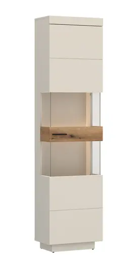Vitrine - mit Beleuchtung, B ca. 50 cm, Kaschmir, Coast Evoke Eiche Nachbildung