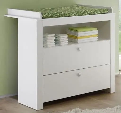 Wickelkommode - inkl. Wickeleinsatz, Weiß