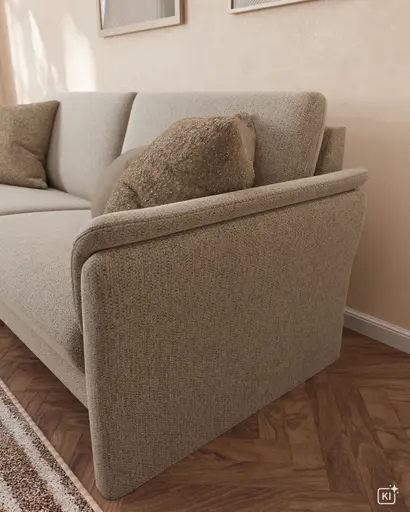 Sofa Gomera - 3-Sitzer, Stoff, Graubeige
