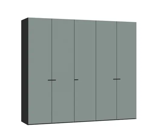 Drehtürenschrank JOIN IT- B ca. 252 cm, Schwarz, Salbei