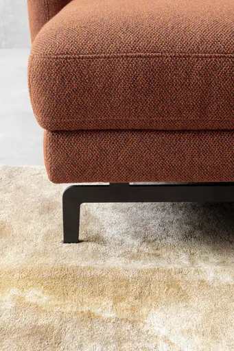 Ecksofa Enna - Longchair links mit 1,75-Sitzer, Stoff, Terracotta