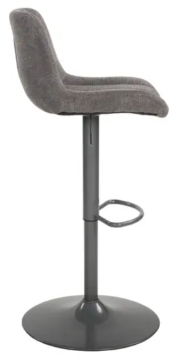 Barhocker - höhenverstellbar, Webstoff, Kieselgrau 