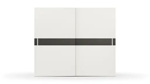 Schiebetürenschrank Loretto - B ca. 280 cm, Lack matt, Weiß
