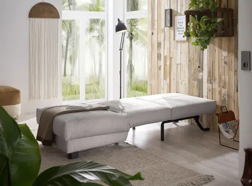  Faltsessel Easy Optik A - ohne Armlehnen inkl. Schlaffunktion, Cord, Hellgrau