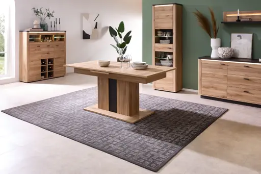 Sideboard - mit Beleuchtung, B ca. 186 cm, Eiche Nachbildung, Eiche dunkel Nachbildung