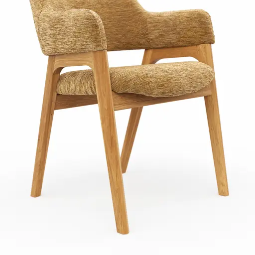 Armlehnstuhl Flore 1 - Stoff, Curry