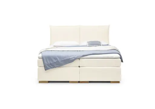 Boxspringbett SANDRIN A- Liegefläche ca. 180x200 cm, Stoff, Weiß