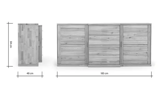 Sideboard Faro 6.0 - Kernbuche massiv, natur geölt