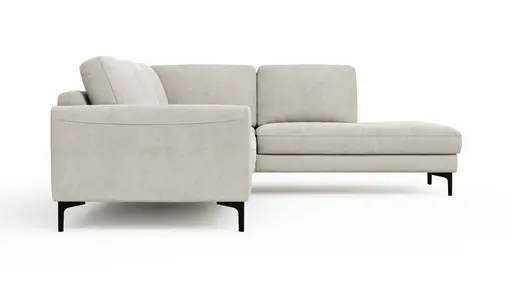 Ecksofa Oviedo - Ecke links mit 2,5-Sitzer, Stoff, Natur