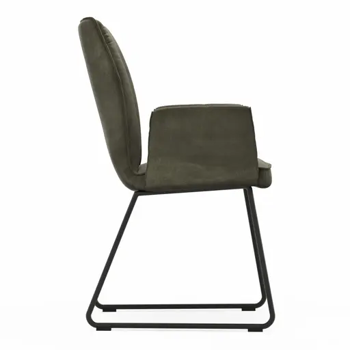 Armlehnstuhl Westmore - Stoff, Dunkelgrün