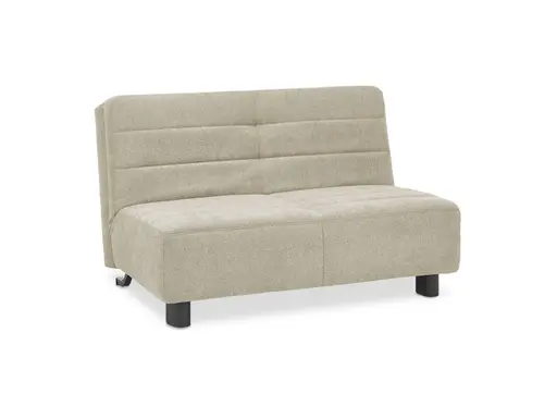 Faltsofa Easy - 2-Sitzer ohne Armlehne, ca. 140 cm inkl. Schlaffunktion, Stoff, Taupe