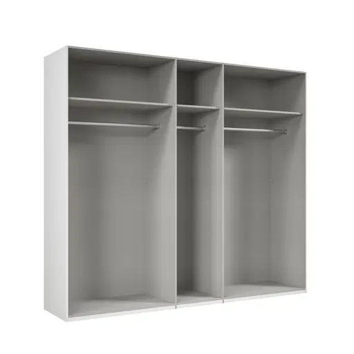 Drehtürenschrank- B ca. 250 cm, Weiß