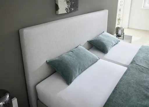 Boxspringbett - Liegefläche ca. 180x200cm, Stoff, Grau