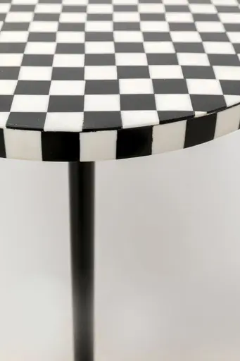 Beistelltisch- DH ca. 25x50 cm, Schwarz, Weiß, Stahl, Schwarz