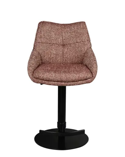 Barhocker MATTEA - drehbar, höhenverstellbar, Stoff, Bordeaux