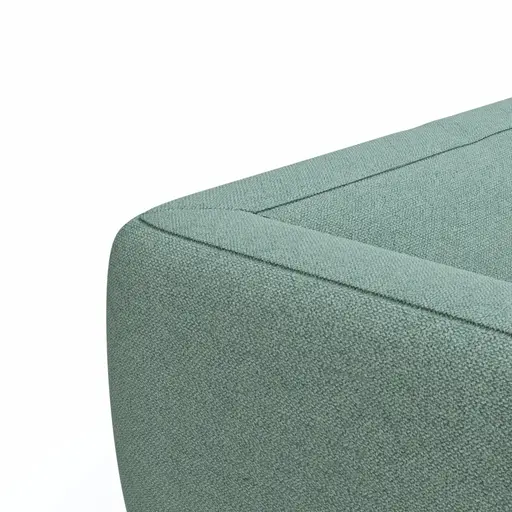 Ecksofa Morela - 2-Sitzer mit Longchair rechts, Stoff, Petrol