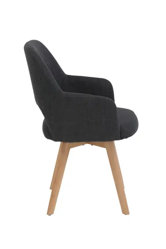 Armlehnstuhl - drehbar, Stoff, Anthrazit