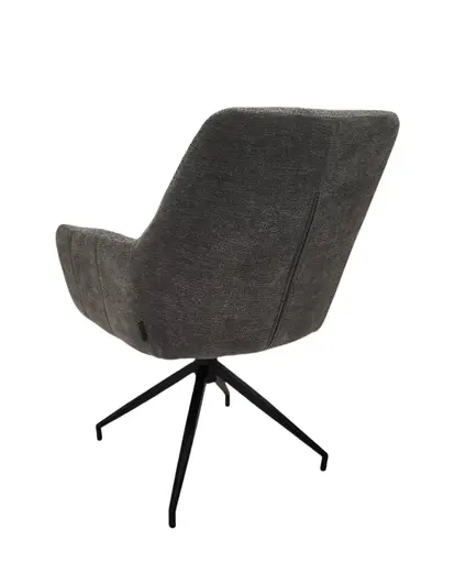 Armlehnstuhl MARYBEL - drehbar, Stoff, Grau