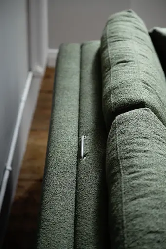 Sofa Nuoro - 3-Sitzer inkl. Schlaffunktion, Stoff, Olivgrün