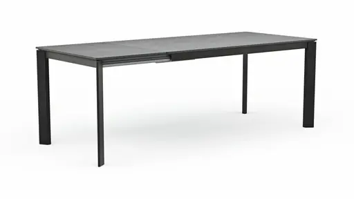 Esstisch Menosa - ausziehbar, LB ca. 160x90 cm, Keramik, Anthrazit