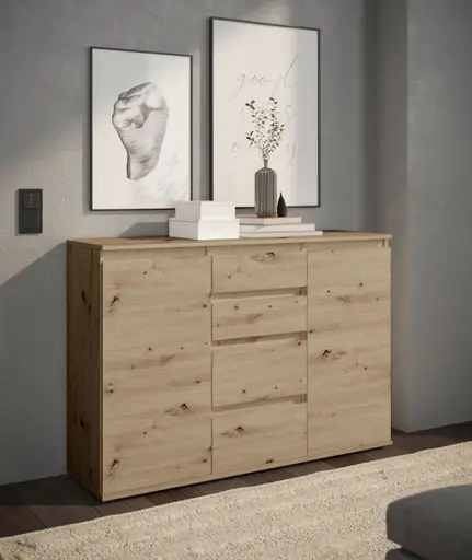 Kommode - B ca. 119 cm, Artisan Eiche Nachbildung