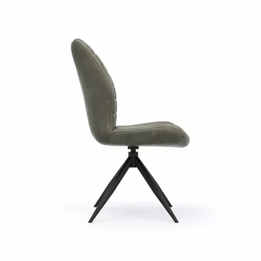 Stuhl Dalyan - drehbar, Stoff, Grau