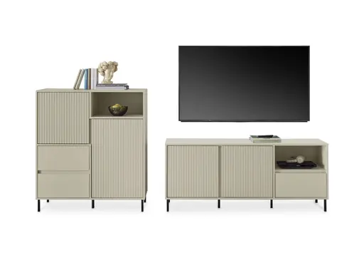 TV-Lowboard - B ca. 158 cm, Kaschmir