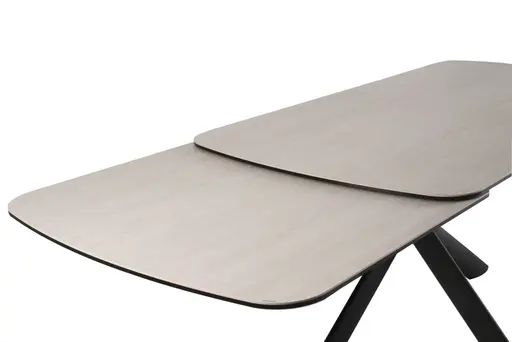 Esstisch MAXIE - ausziehbar, LB ca. 190x98 cm, Glaskeramik, Travertin farbig
