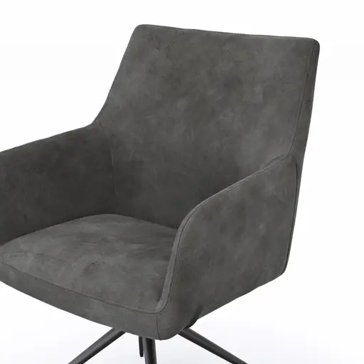 Armlehnstuhl Newcastle - drehbar, Stoff, Anthrazit